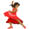 Woman Dancing - Medium emoji on Messenger